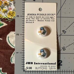 Vintage 1976 Jemima Puddle-Duck Buttons – Beatrix Potter – JHB International